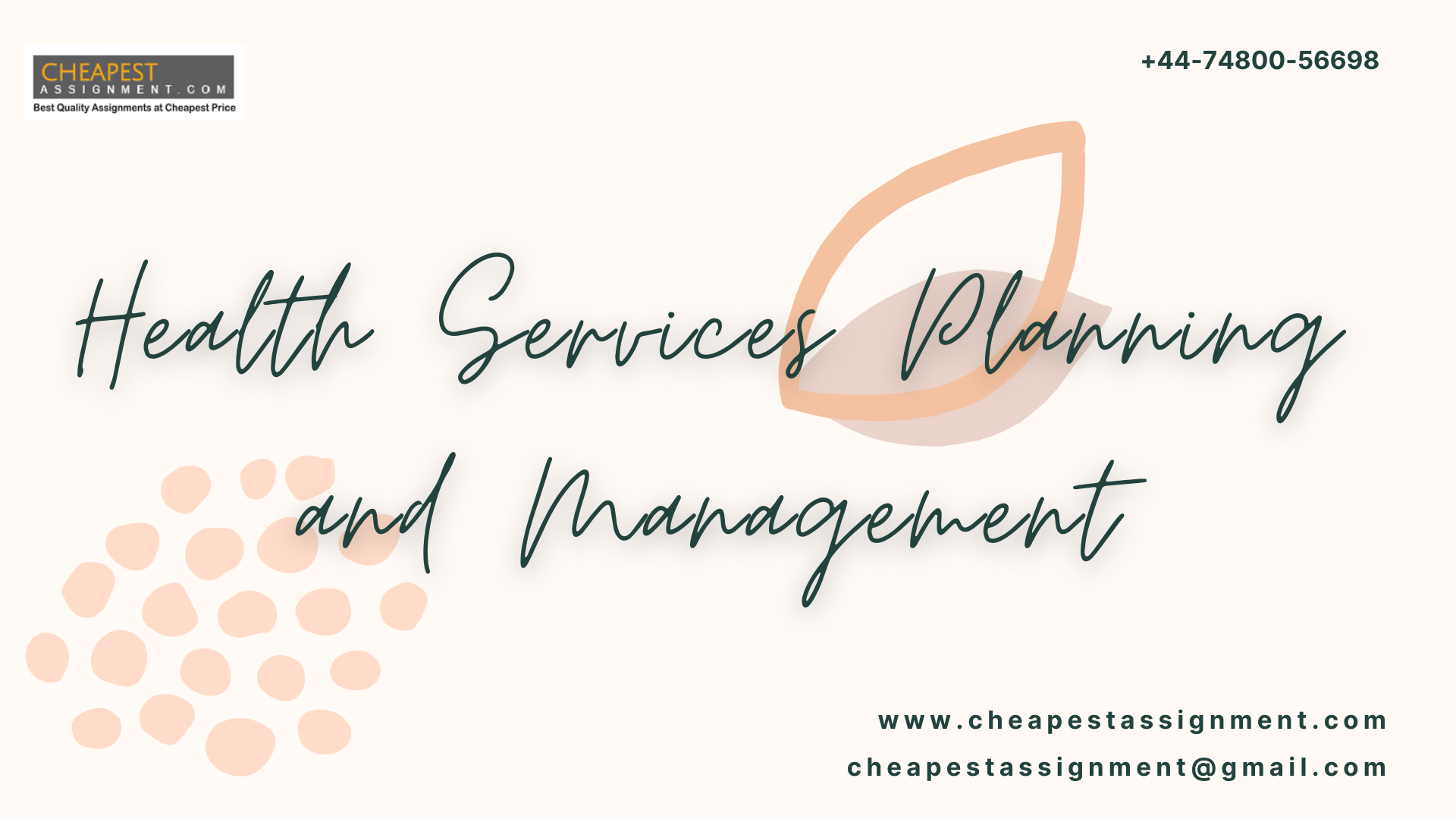Health Services Planning and Management
