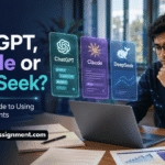 Student comparing ChatGPT, Claude and DeepSeek for academic assignments
